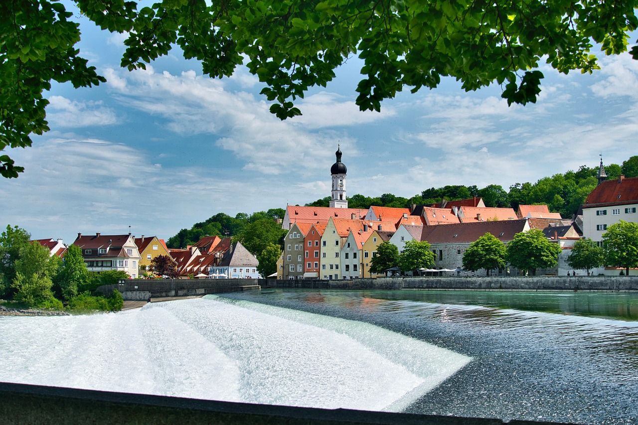 A small weir across a river