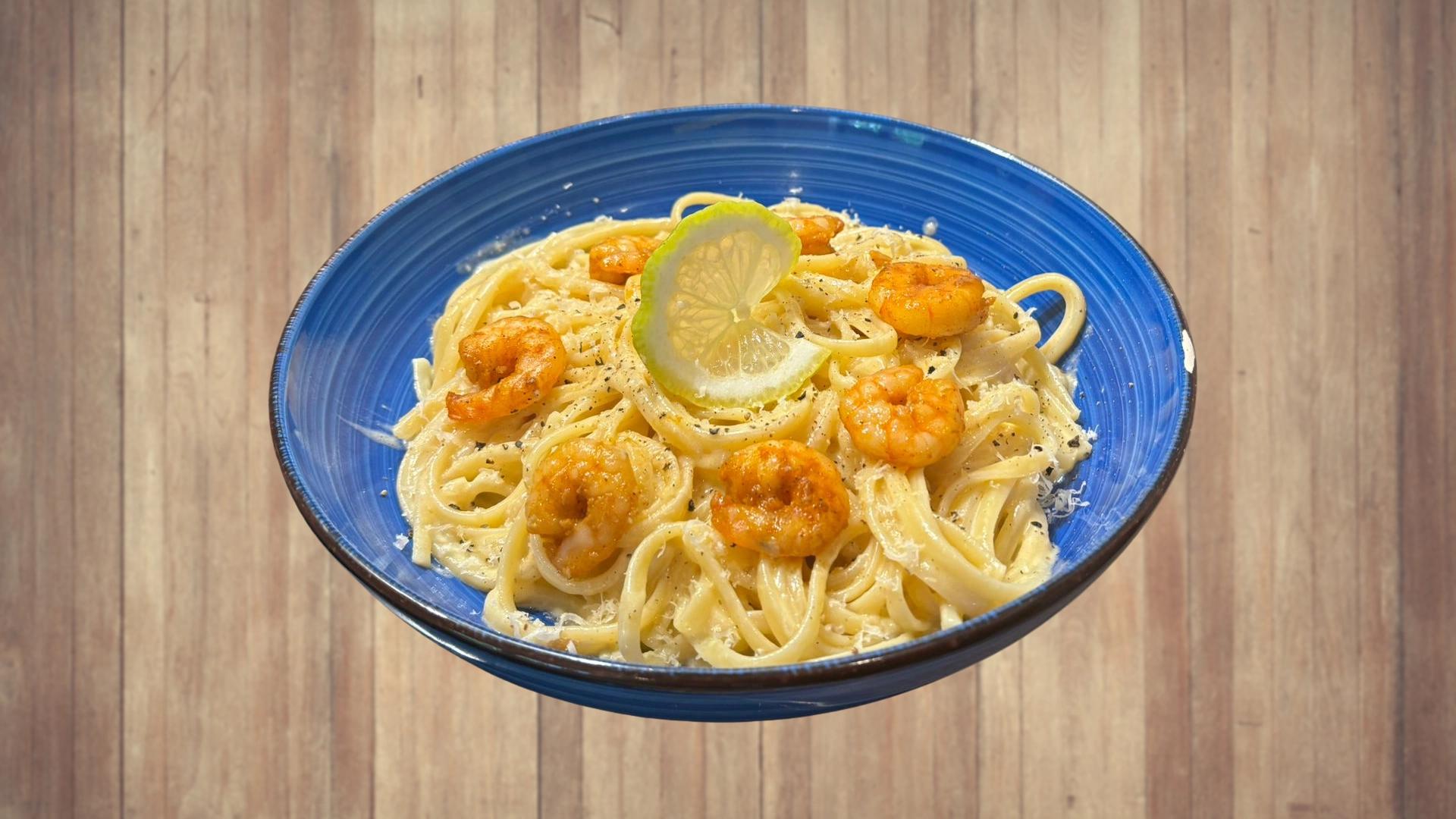 Linguine al Limone con Gamberi