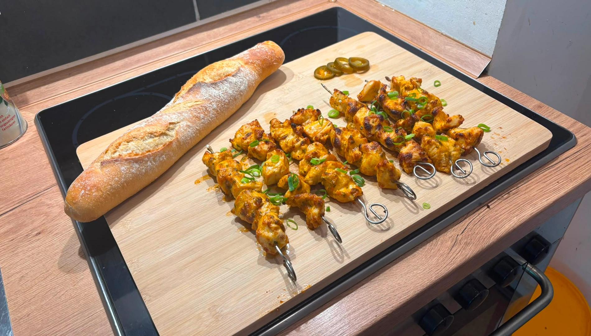 Saftige Hähnchenspieße