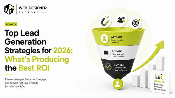 3D funnel illustration showing the attract, engage and convert stages of lead generation