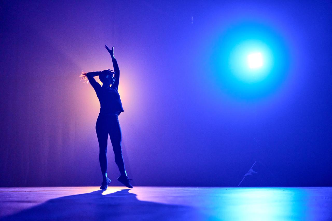 A dancer performing for the music video Once at a Wedding 