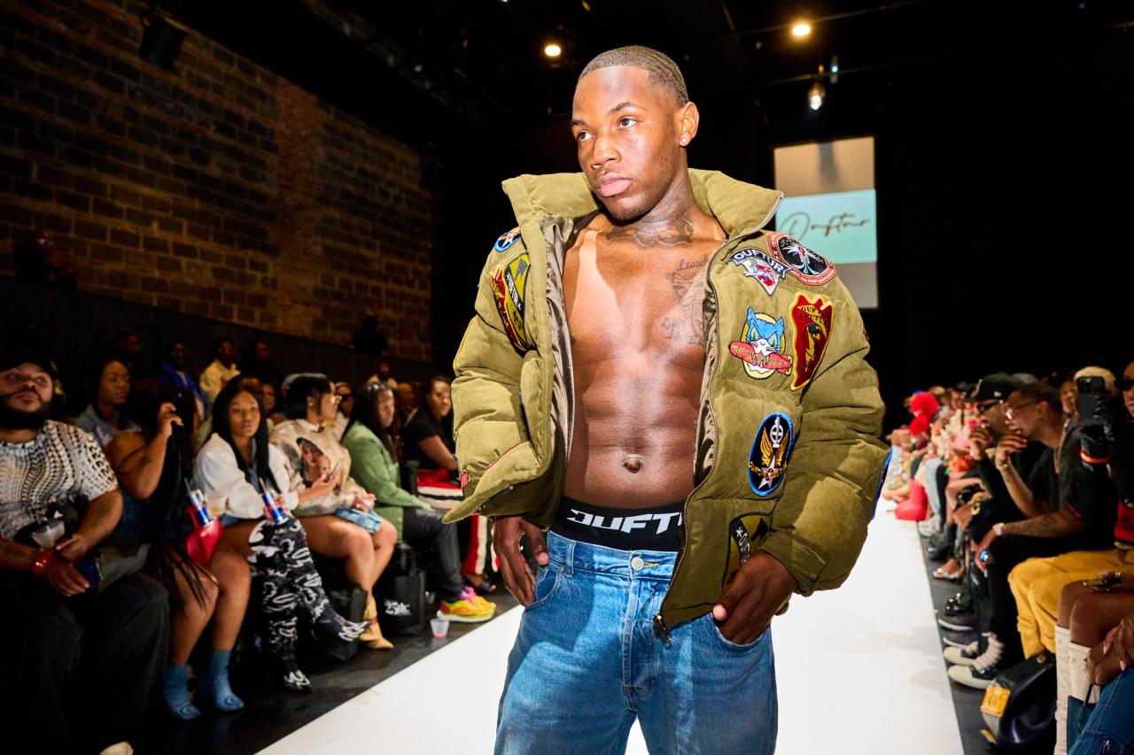 Model on the runway.