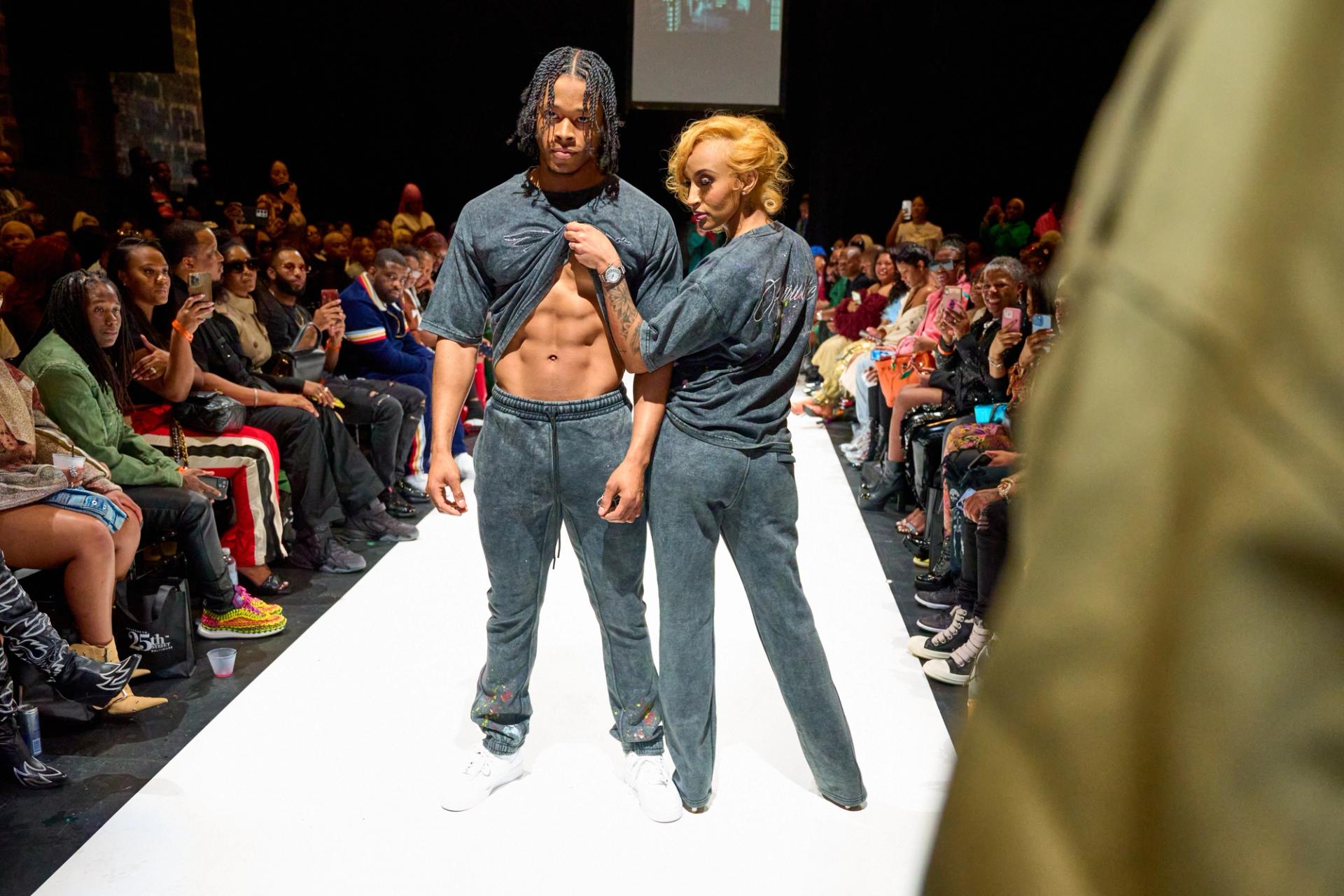 Models on the runway.