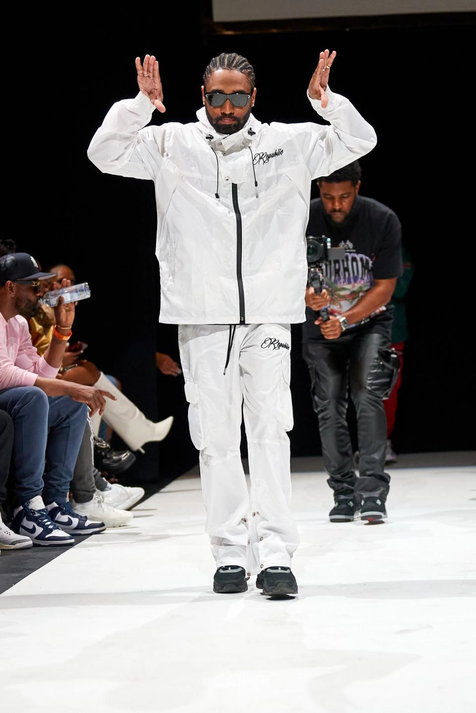 Model on the runway.