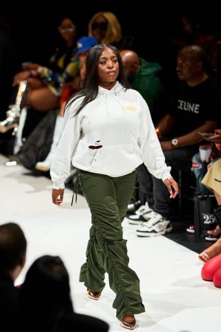 A model on the runway.