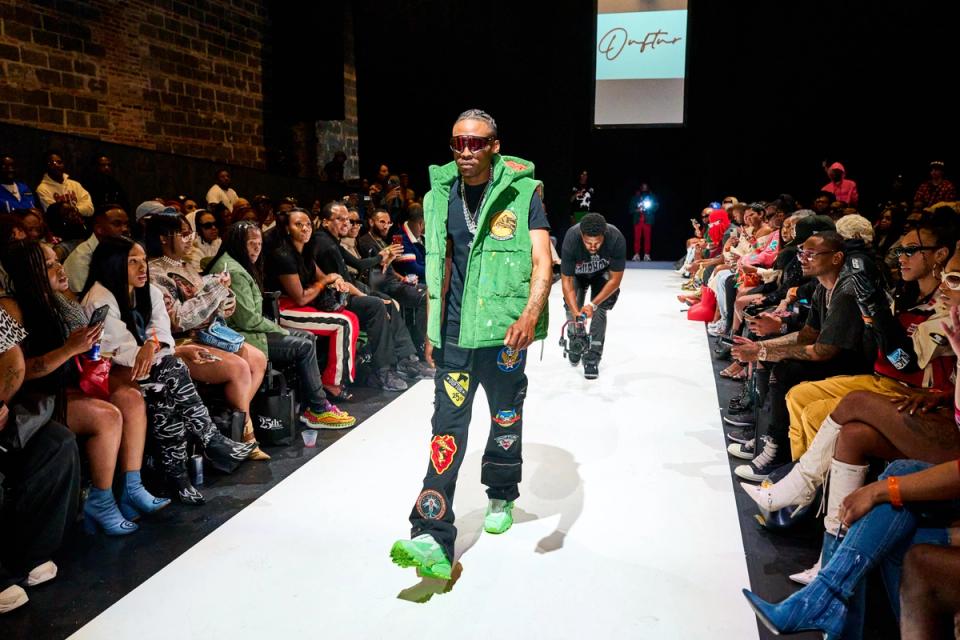 A model on the runway.