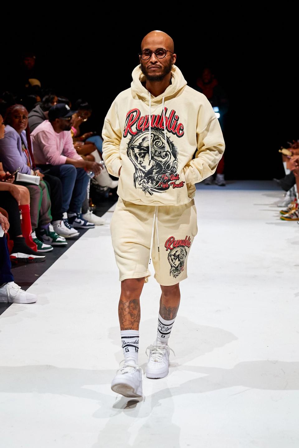 Model on the runway.