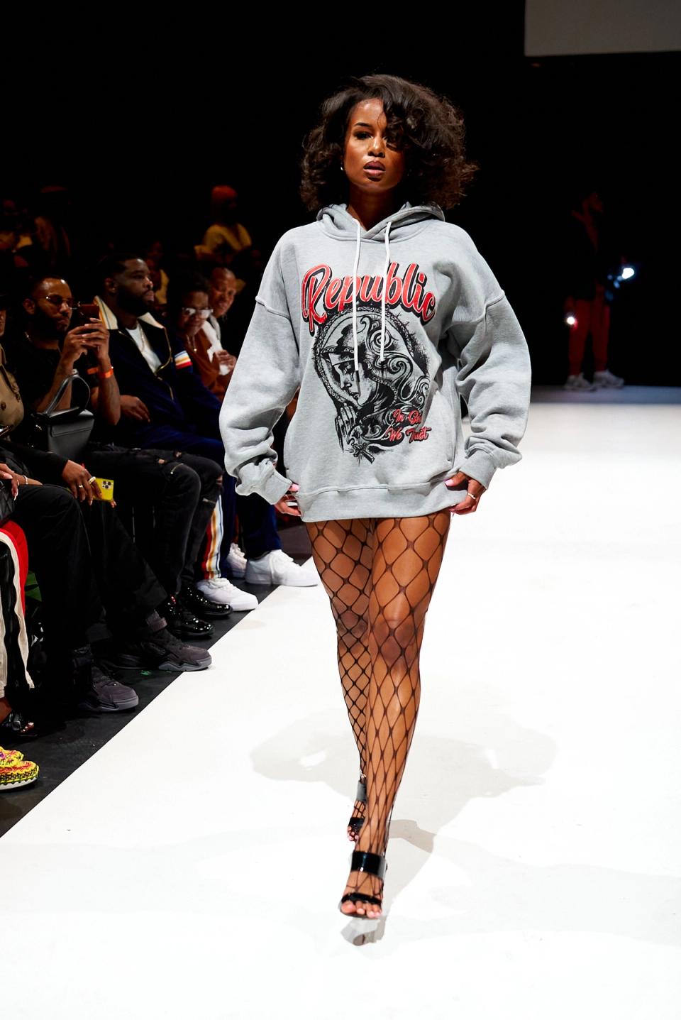 Model on the runway.