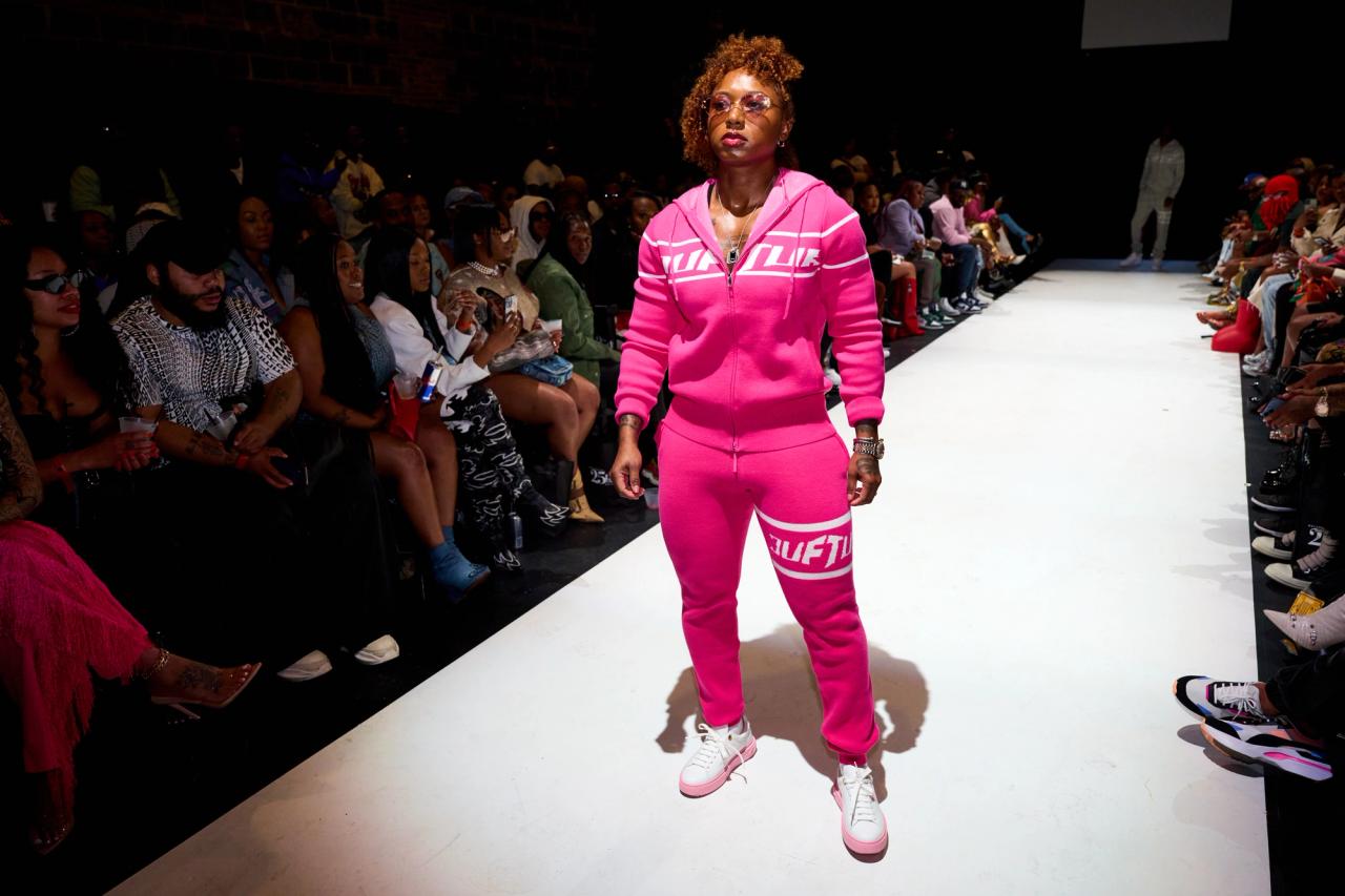 Model on the runway.