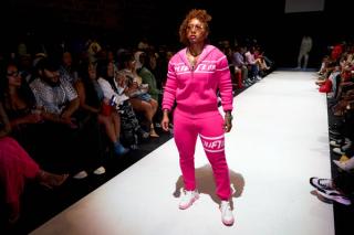 Model on the runway.