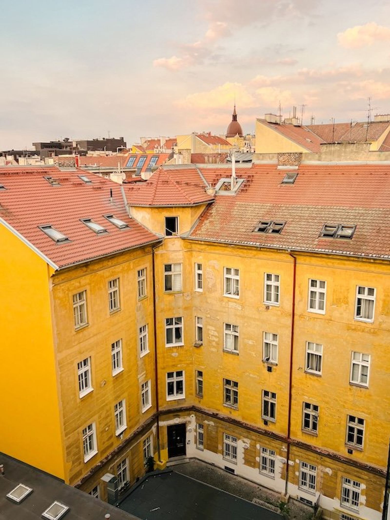Vistas desde el balcón de la habitación principal del Hotel Suite Home Prague