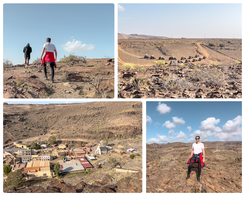 Paisaje árido del sur de Gran Canaria desde el buggy
