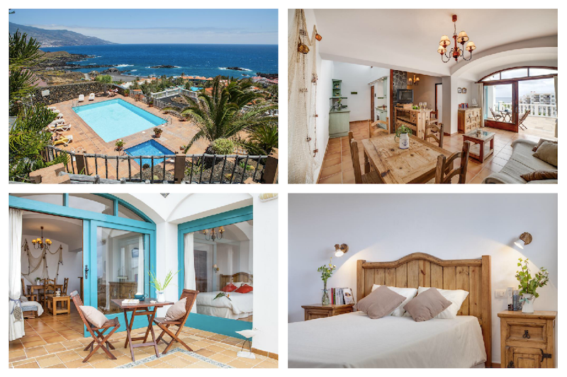 Apartamento Los Cancajos, en la ladera de una montaña con vistas panorámicas a la playa de Los Cancajos, La Palma