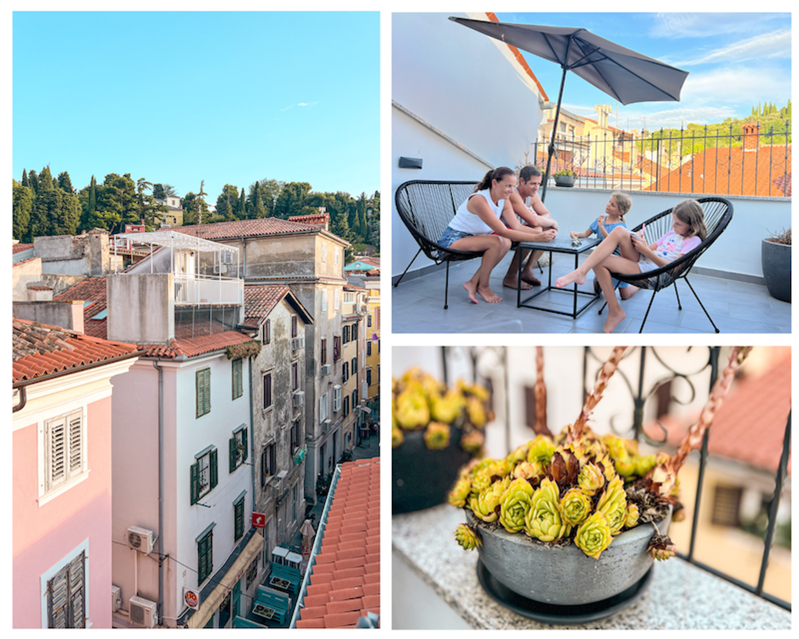 Terraza de la habitación 7 en Miracolo di Mare Trend en Piran