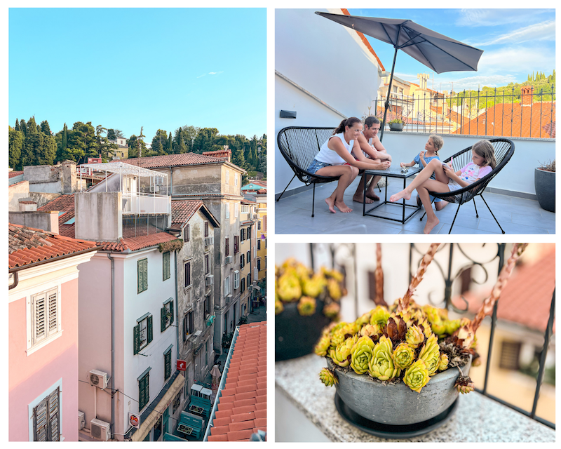 Terraza de la habitación 7 en Miracolo di Mare Trend en Piran