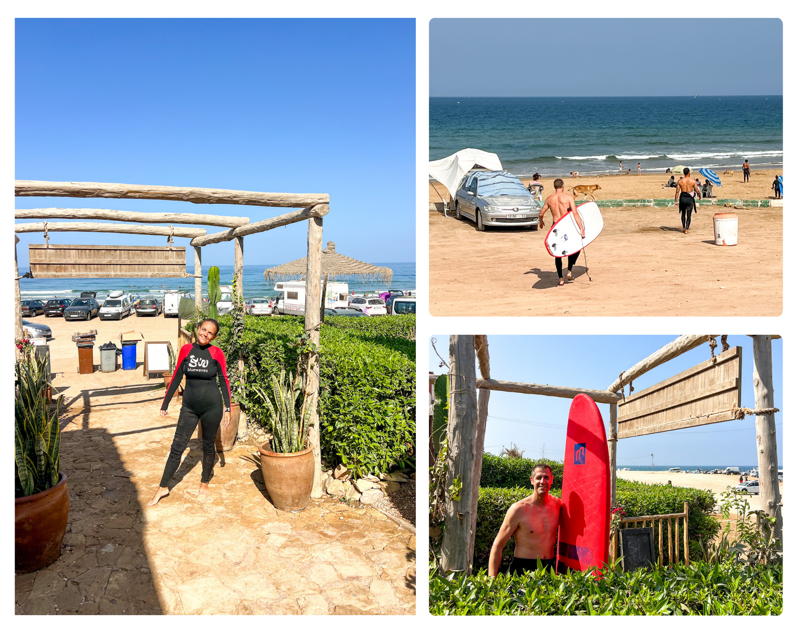 Surf & yoga en The Jungle Beach Club en Anza, Agadir