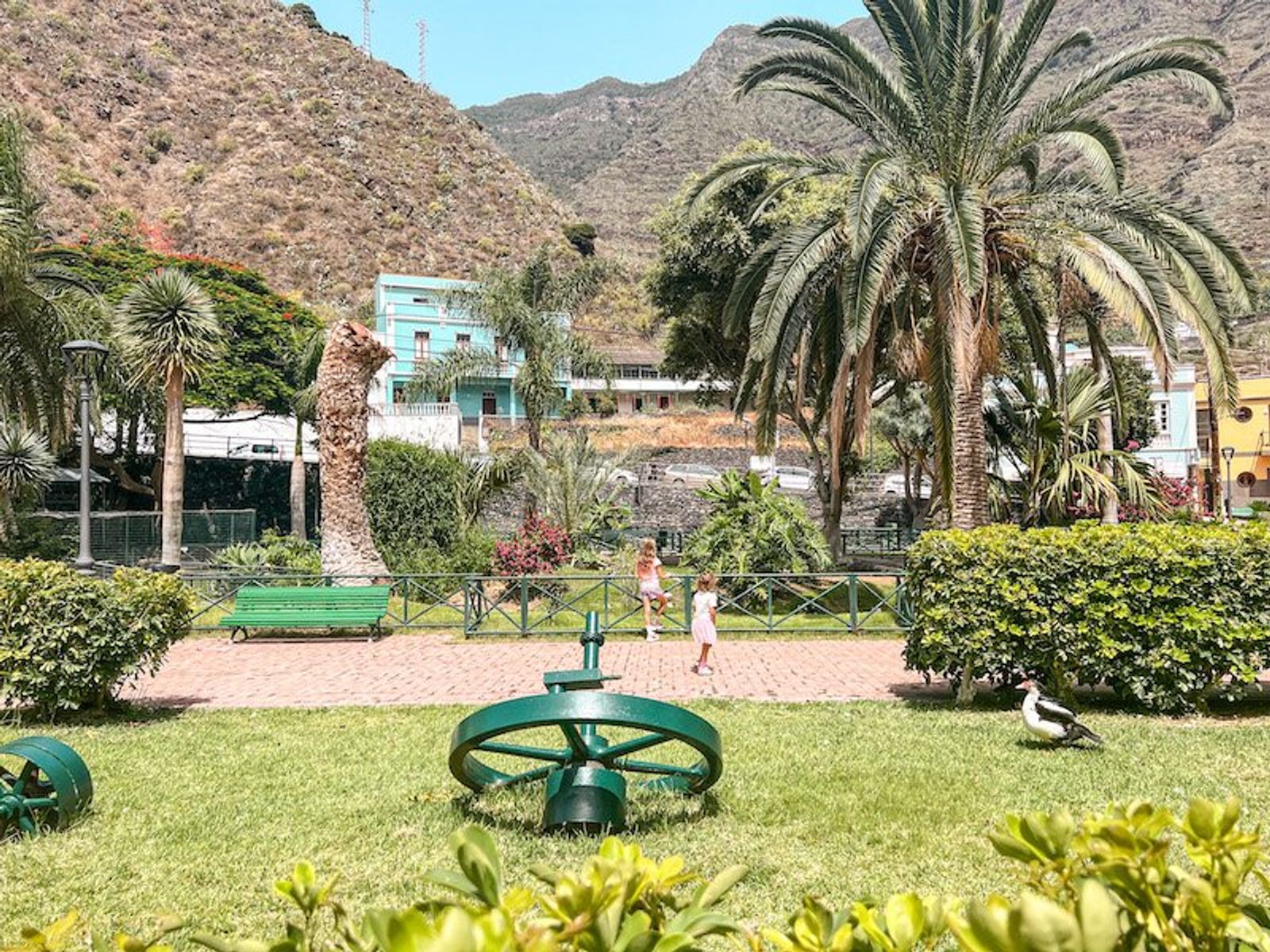 Parque de el Curato en Hermigua, La Gomera
