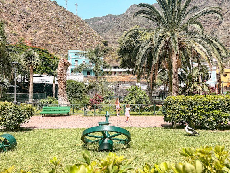 Parque de el Curato en Hermigua, La Gomera