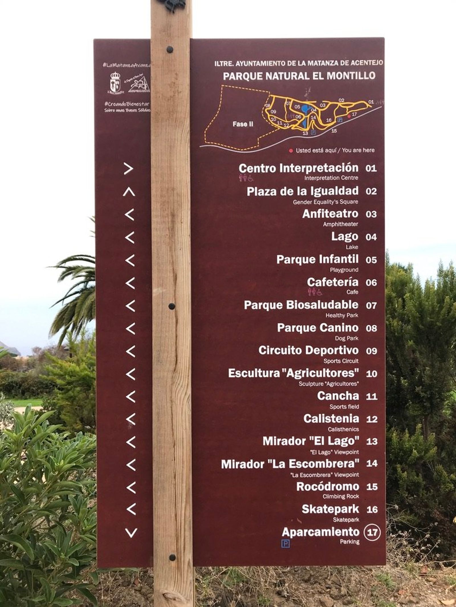 Mapa del  Parque Natural el Montillo