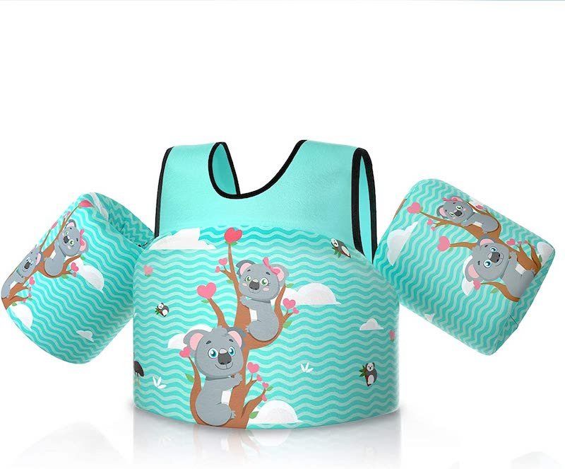 Chaleco flotador para Niños con manguitos para Niños y Niñas de 2 a 5 años