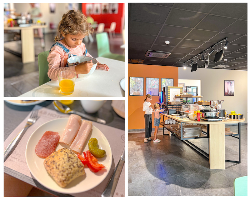 Desayuno en el B&B Hotel Maribor en Maribor, Eslovenia