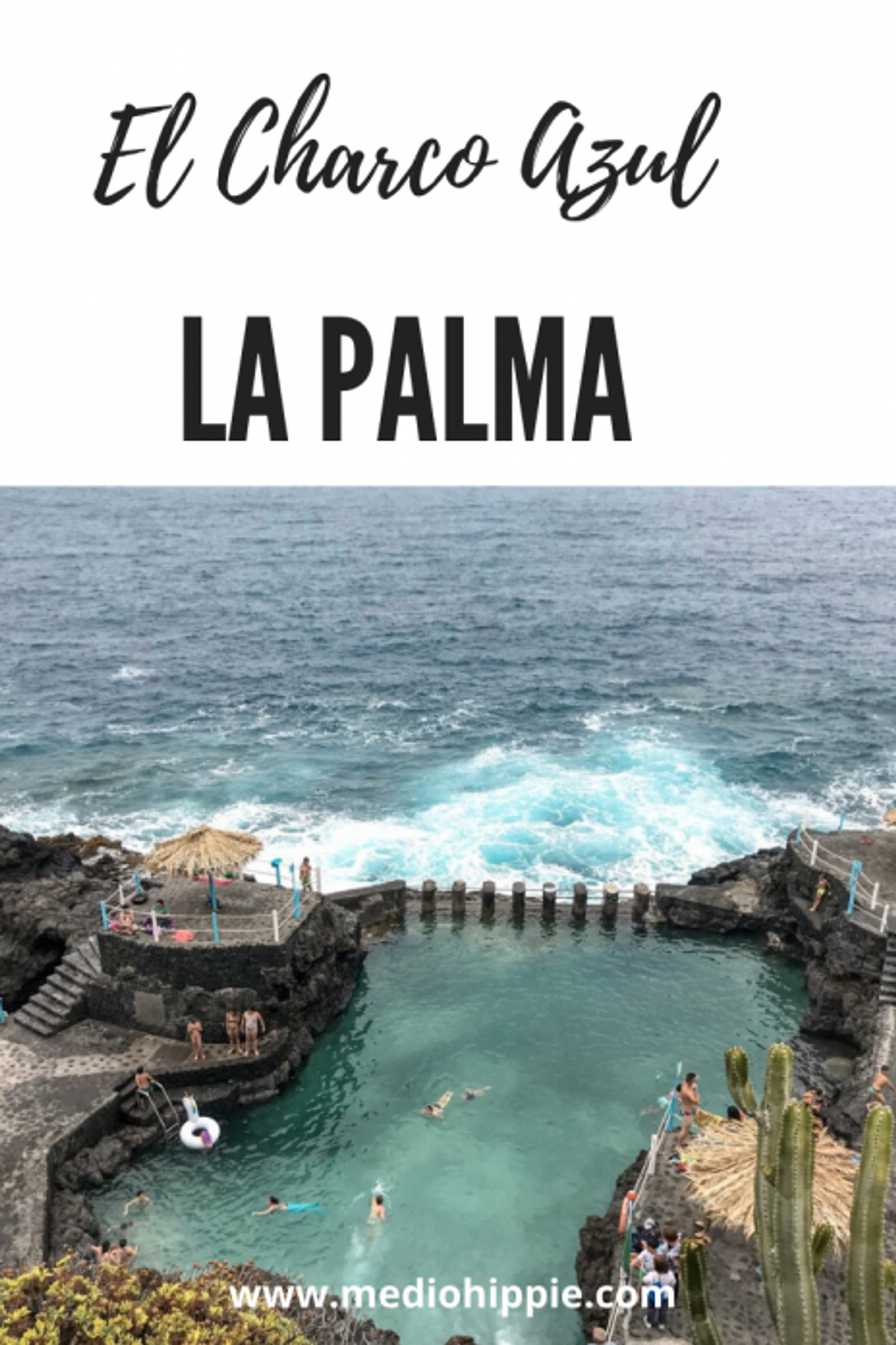 Piscinas naturales del Charco Azul en San Andrés y Sauces, La Palma