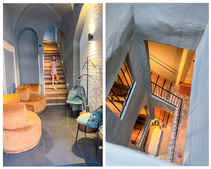 Entrada y plantas del Domus Balthasar Boutique Hotel en Praga