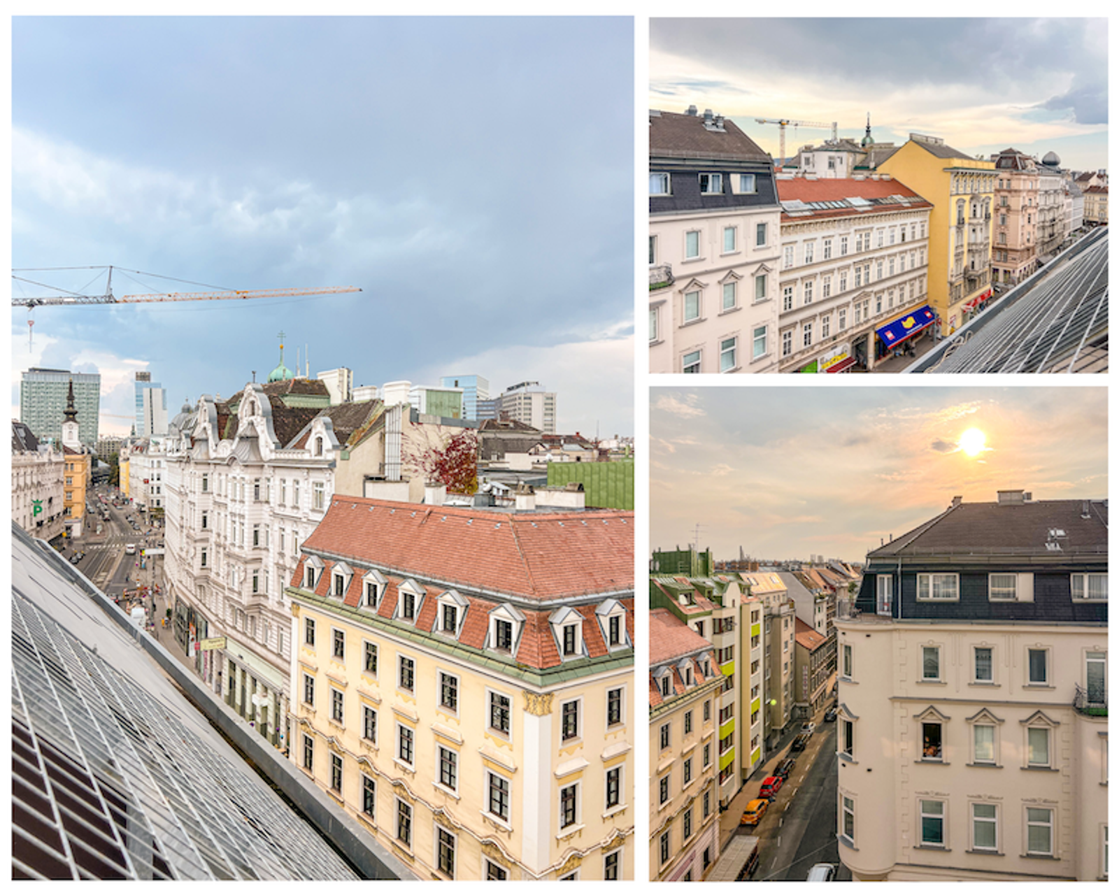 Vistas desde la terraza del apartamento VIVID de Rafael Kaiser Premium Apartments en Viena 