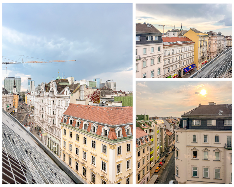 Vistas desde la terraza del apartamento VIVID de Rafael Kaiser Premium Apartments en Viena