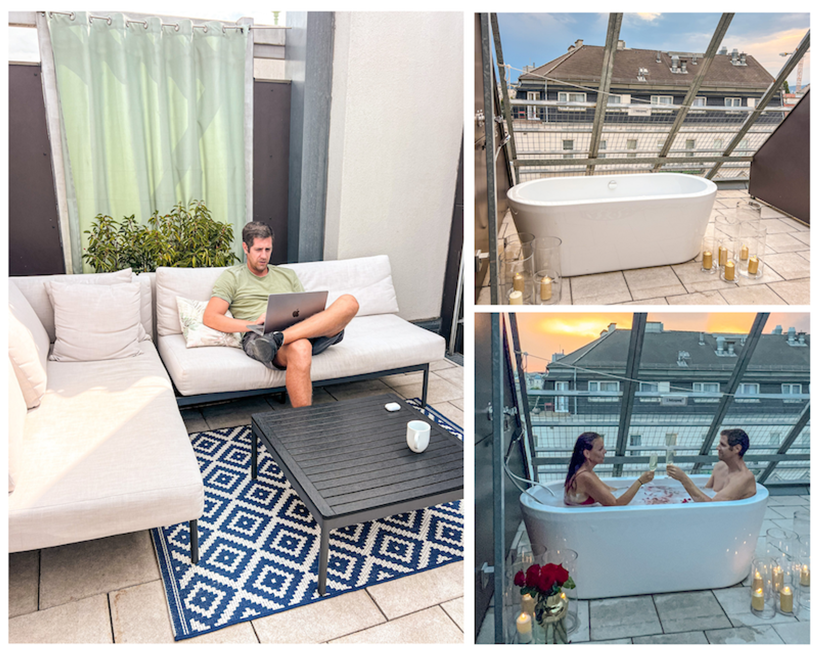 Apartamento en Viena con terraza y bañera exterior 