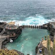 Piscinas naturales del Charco Azul en San Andrés y Sauces, La Palma