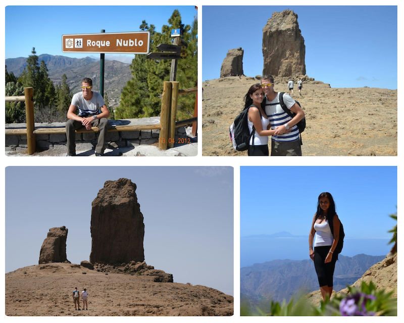 Sendero y vistas del Roque Nublo, en el centro de Gran Canaria
