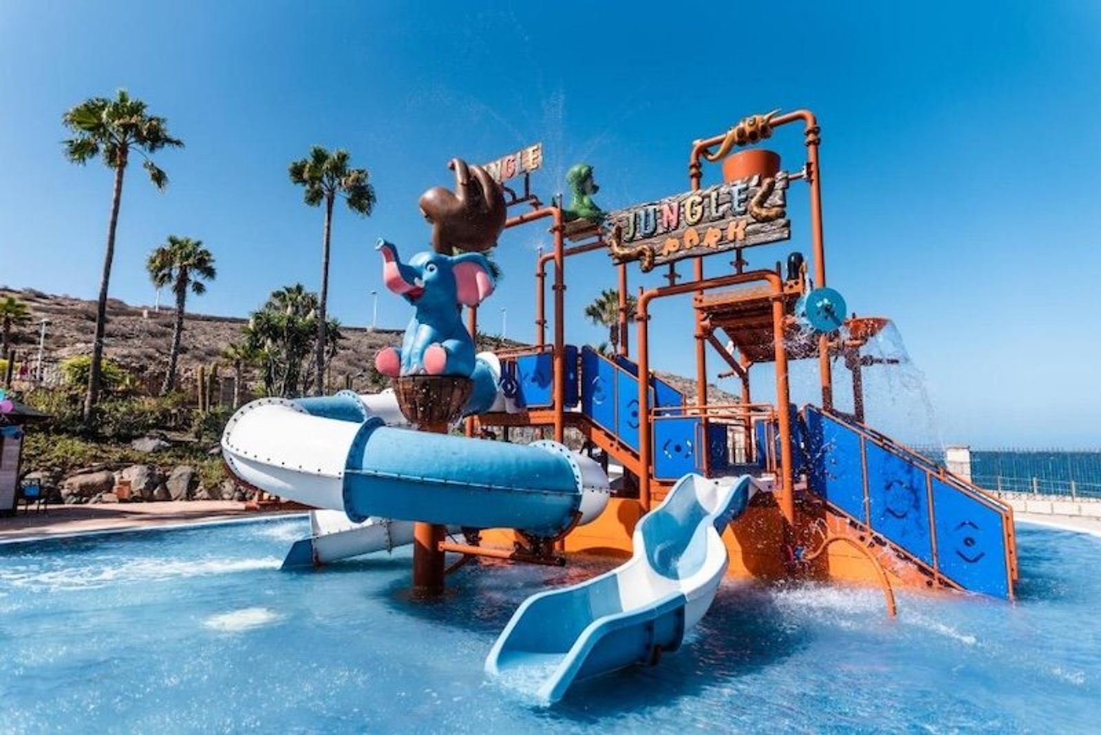 Jungle Park, parque acuático infantil en el H10 Costa Adeje Palace en Costa Adeje , Tenerife 