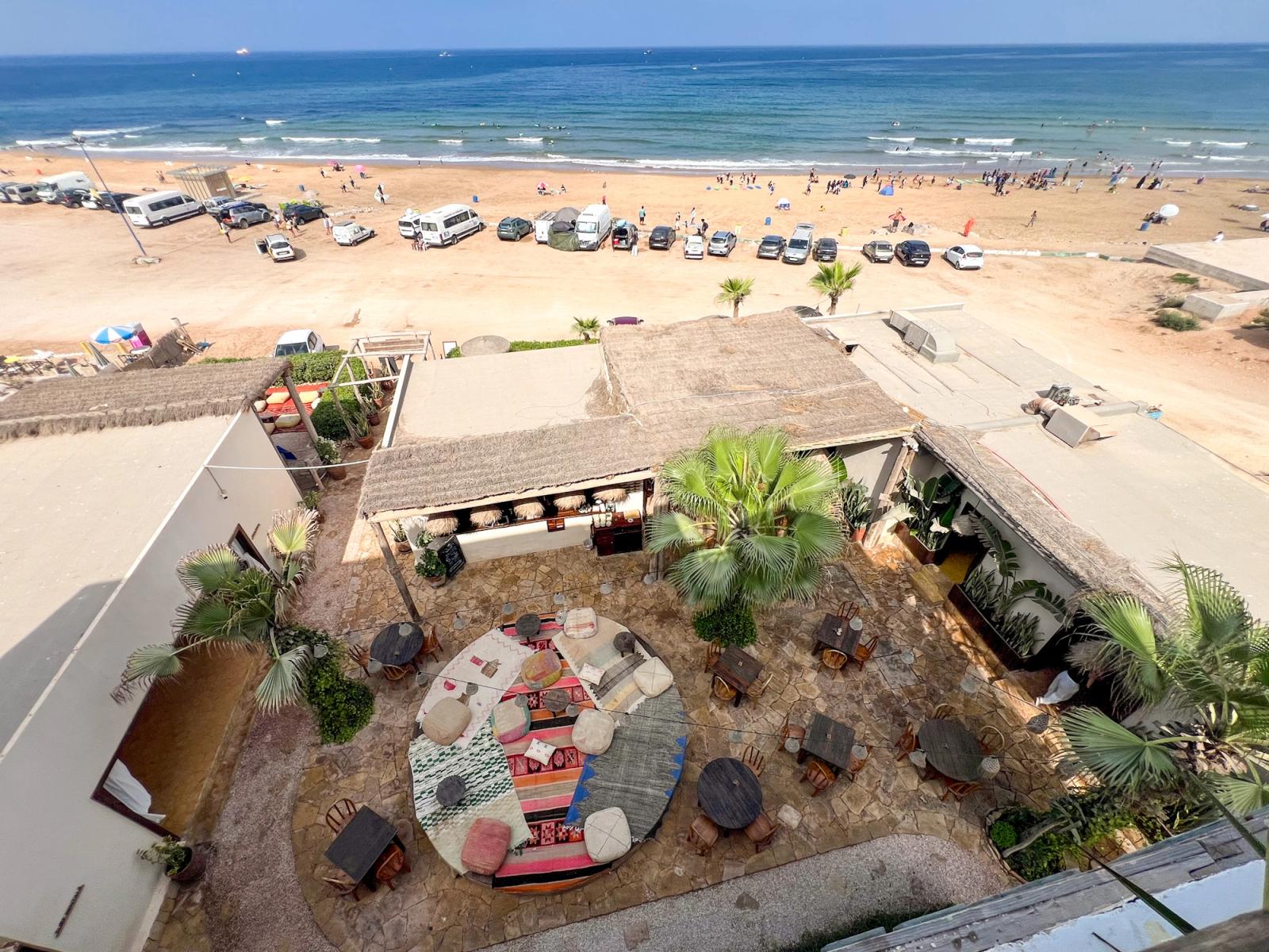 Vista desde la azotea del hostal Blue Waves en Anza, Agadir 