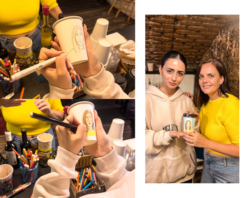 Anna, artista del Kvarts Coffee en Tiflis