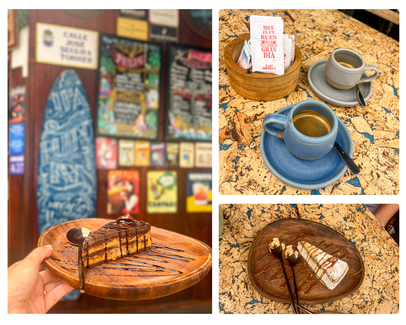 Café y postre en La Pulpería, Corralejo, Fuerteventura