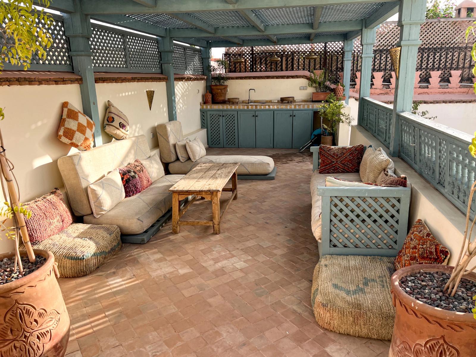 Rooftop en el Riad Dar Ben Slimane en Marrakech