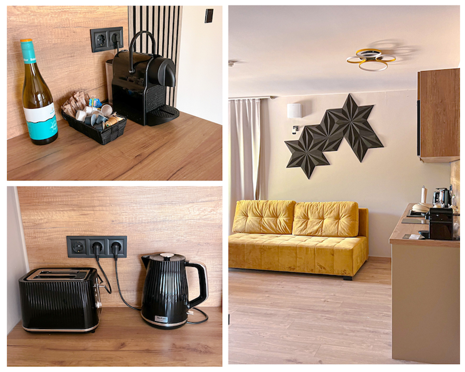 Salón-comedor del apartamento deluxe en Optimus Residence 