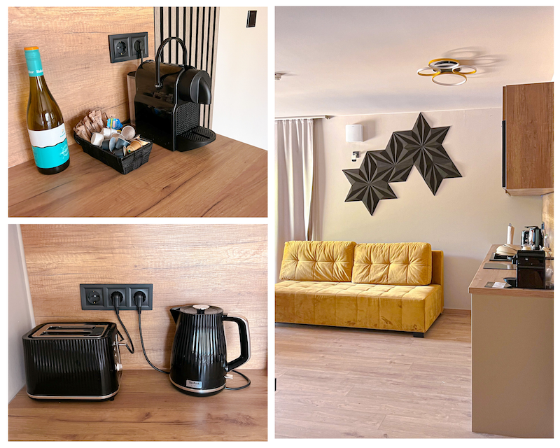 Salón-comedor del apartamento deluxe en Optimus Residence