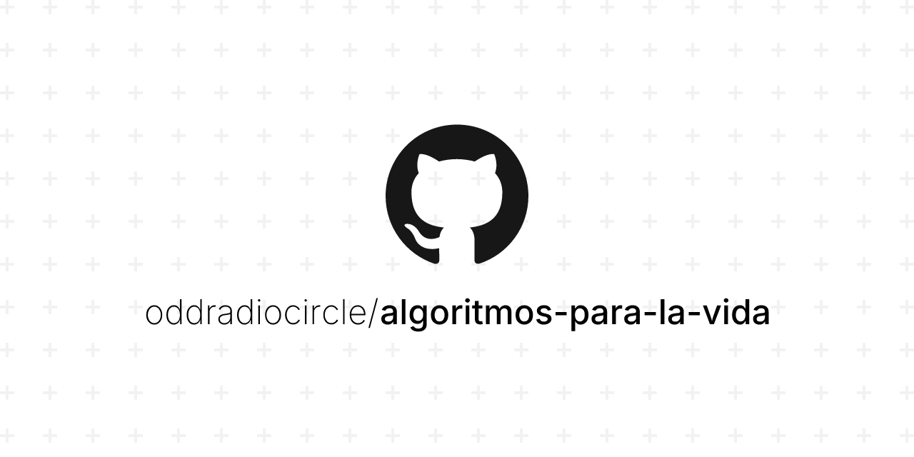 Vista previa generada por Socialify para oddradiocircle/algoritmos-para-la-vida