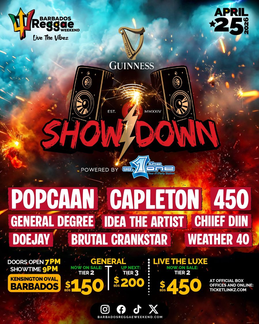 Barbados Reggae Weekend: Guinness Showdown powered by 98.1 The One