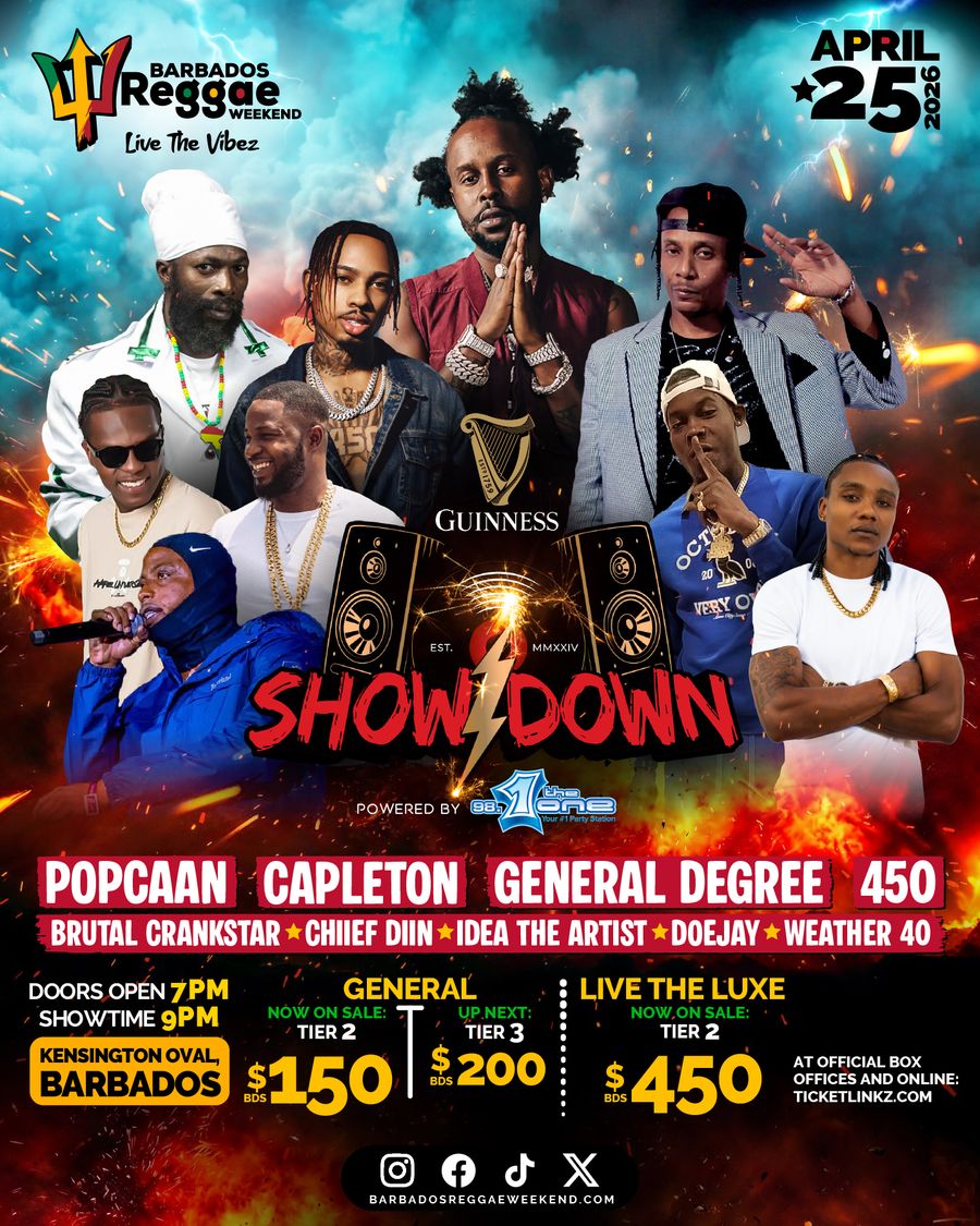 Barbados Reggae Weekend: Guinness Showdown powered by 98.1 The One