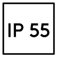 Icon for UP TO IP55 INGRESS PROTECTION