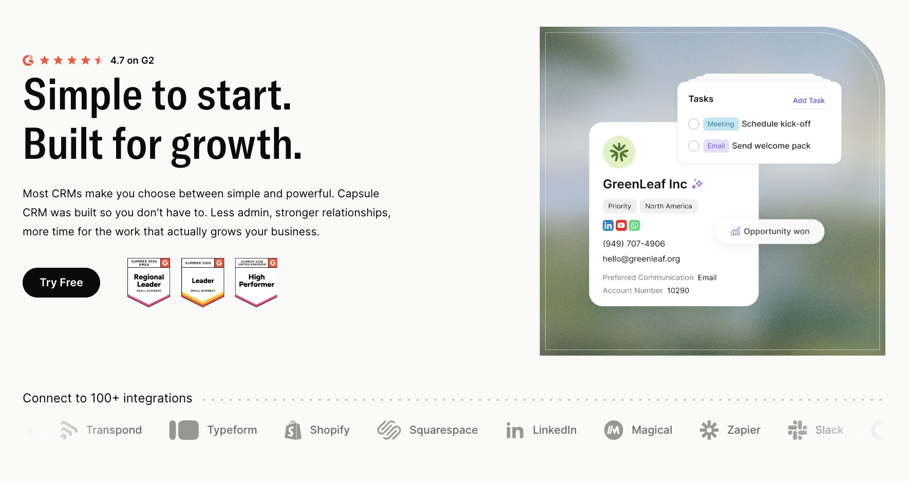Capsule homepage