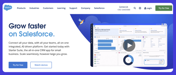 Salesforce website.