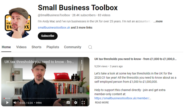Small business tool box youtube