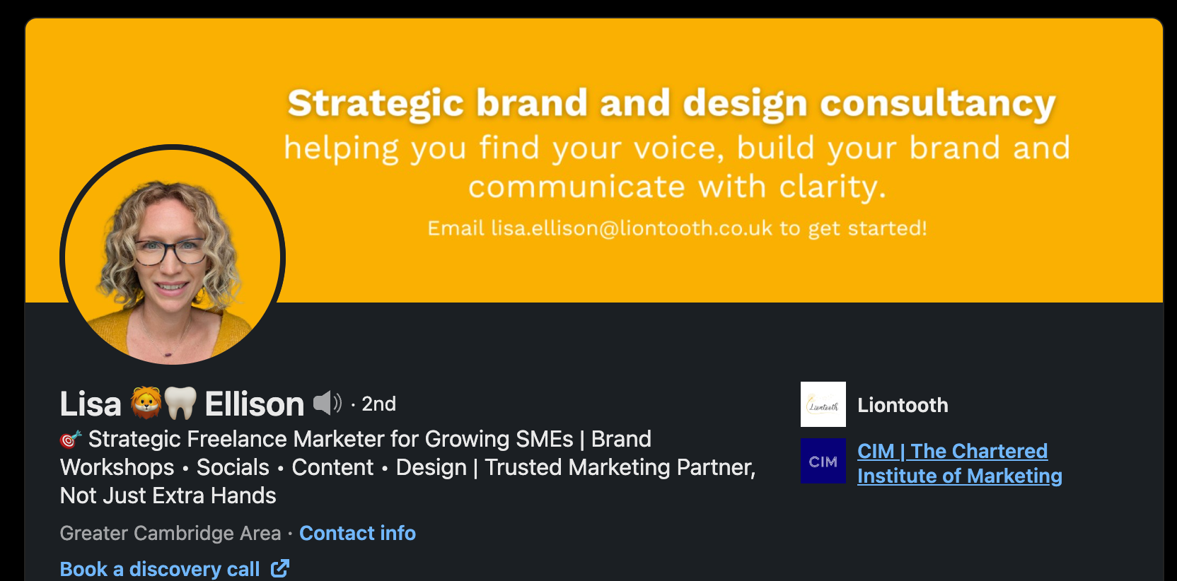 a twitter page for strategic brand and design consultancy
