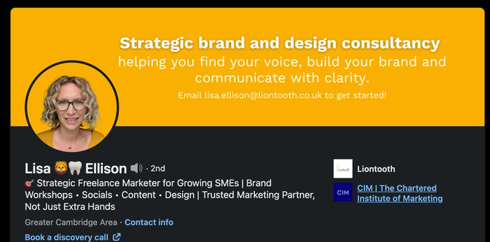 a twitter page for strategic brand and design consultancy