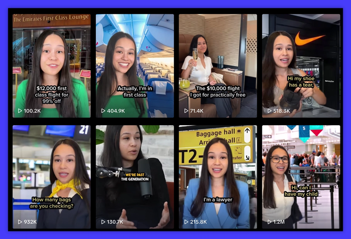 TikTok profile of Erika Kullberg, a money lawyer from the US.