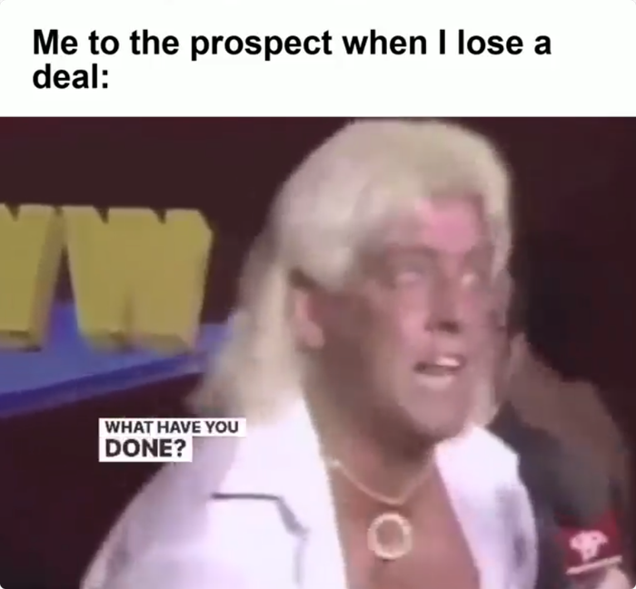 losing a deal meme